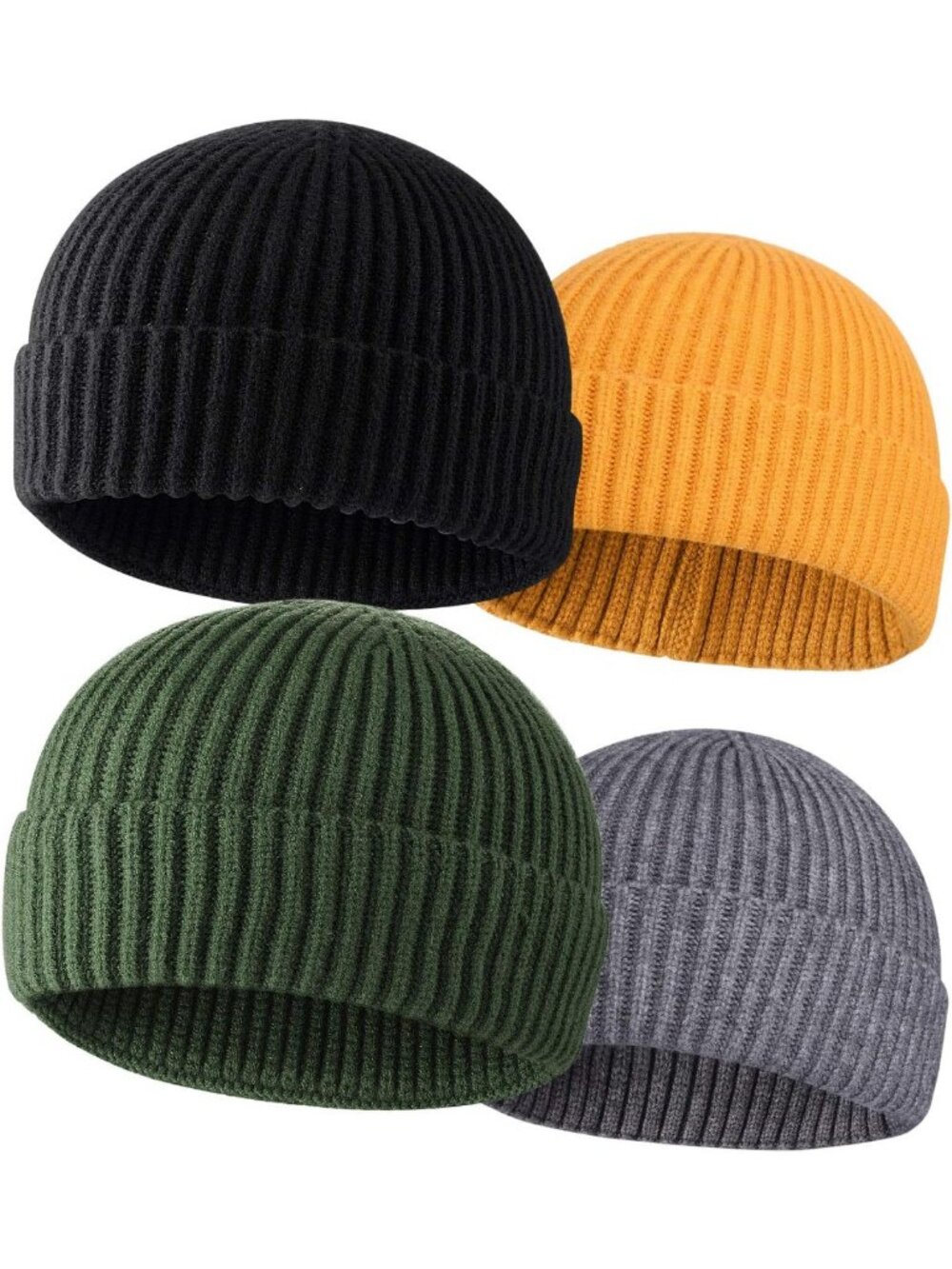 Cozy Knit Wool Fisherman Beanie for Men | Winter Warm Short Watch Cap